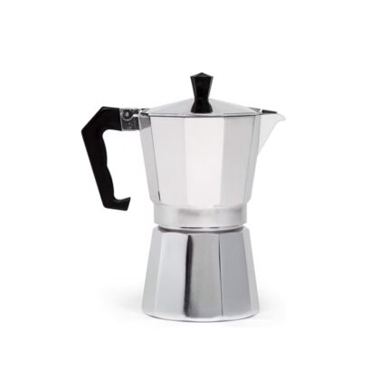 100ml silver moka pot stovetop coffee maker by Gold Coast Coffee Roasters