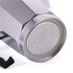 100ml silver moka pot components including filter basket and funnel