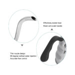 Close-up of gooseneck kettle spout for pour over coffee