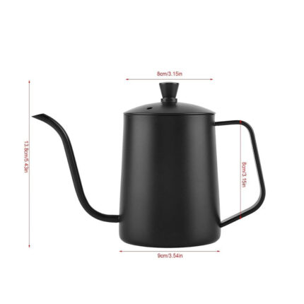 Swan neck kettle heating on stove in Bangladesh kitchen