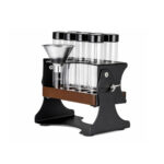 Coffee bean storage set 8 glass jars adjustable frame in Bangladesh