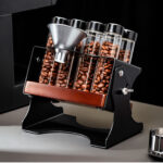 Coffee bean storage set displayed on kitchen counter