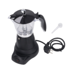 Electric Moka Pot Black (6 Cup/300ml) — Espresso Coffee Maker | Delivery All Over Bangladesh - Image 2