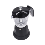 Electric moka pot disassembled showing chamber filter and base