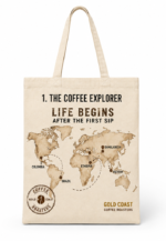 Life begin after the coffee sip Tote Bag-Gold Coast Coffee Roasters , Life Style