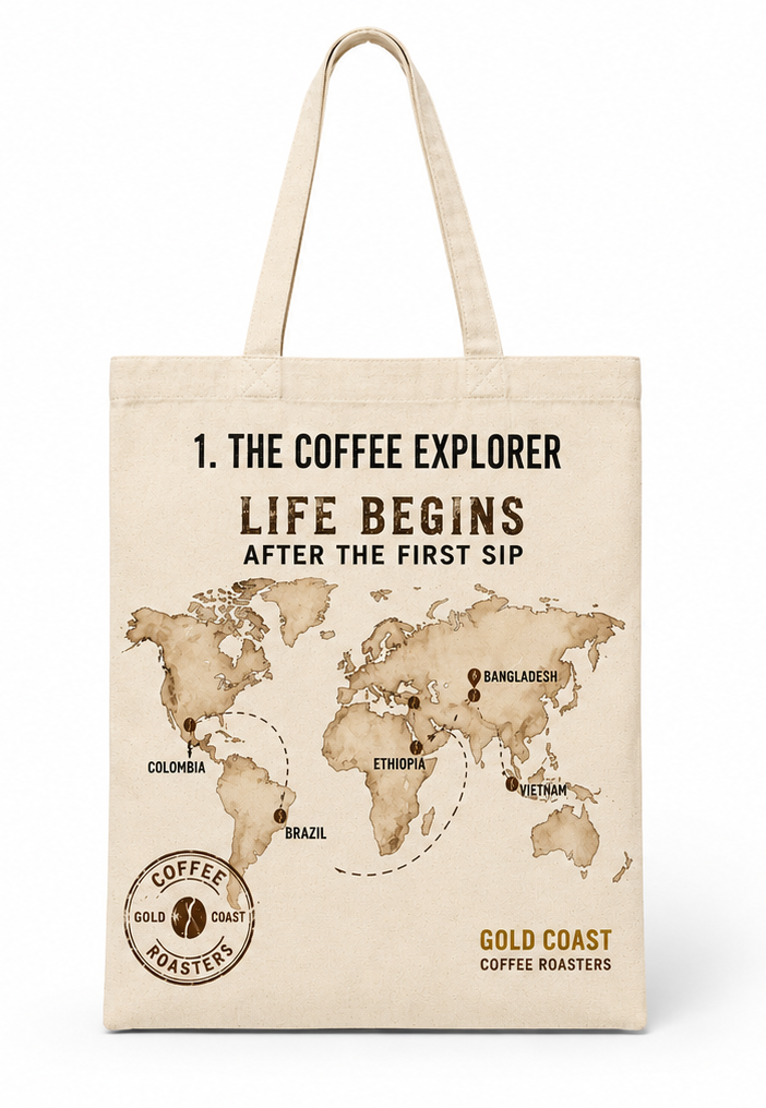 Product Image Life Begin After the first ship Life begin after the coffee sip Tote Bag-Gold Coast Coffee Roasters , Life Style - Image 1