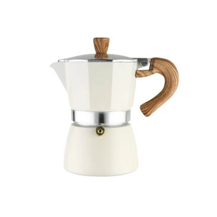 White coated moka pot 150ml stovetop espresso maker in Bangladesh