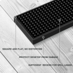 Close-up of raised drainage grid on non-slip rubber bar mat – Gold Coast Coffee Roasters Bangladesh
