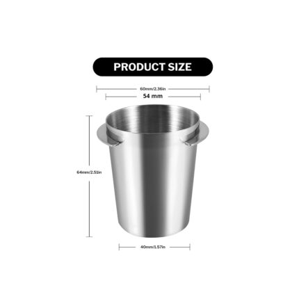 Gold Coast 54mm Espresso Dosing Cup designed for compatible 54mm espresso setups. Ideal for collecting freshly ground coffee and transferring it neatly into the portafilter during espresso preparation. Suitable for home baristas, espresso enthusiasts, and coffee lovers in Bangladesh.